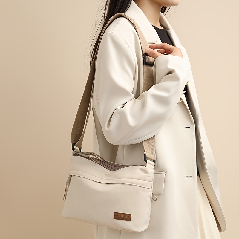 Tote Bag Beach - Simple Solid Color Canvas Bag for