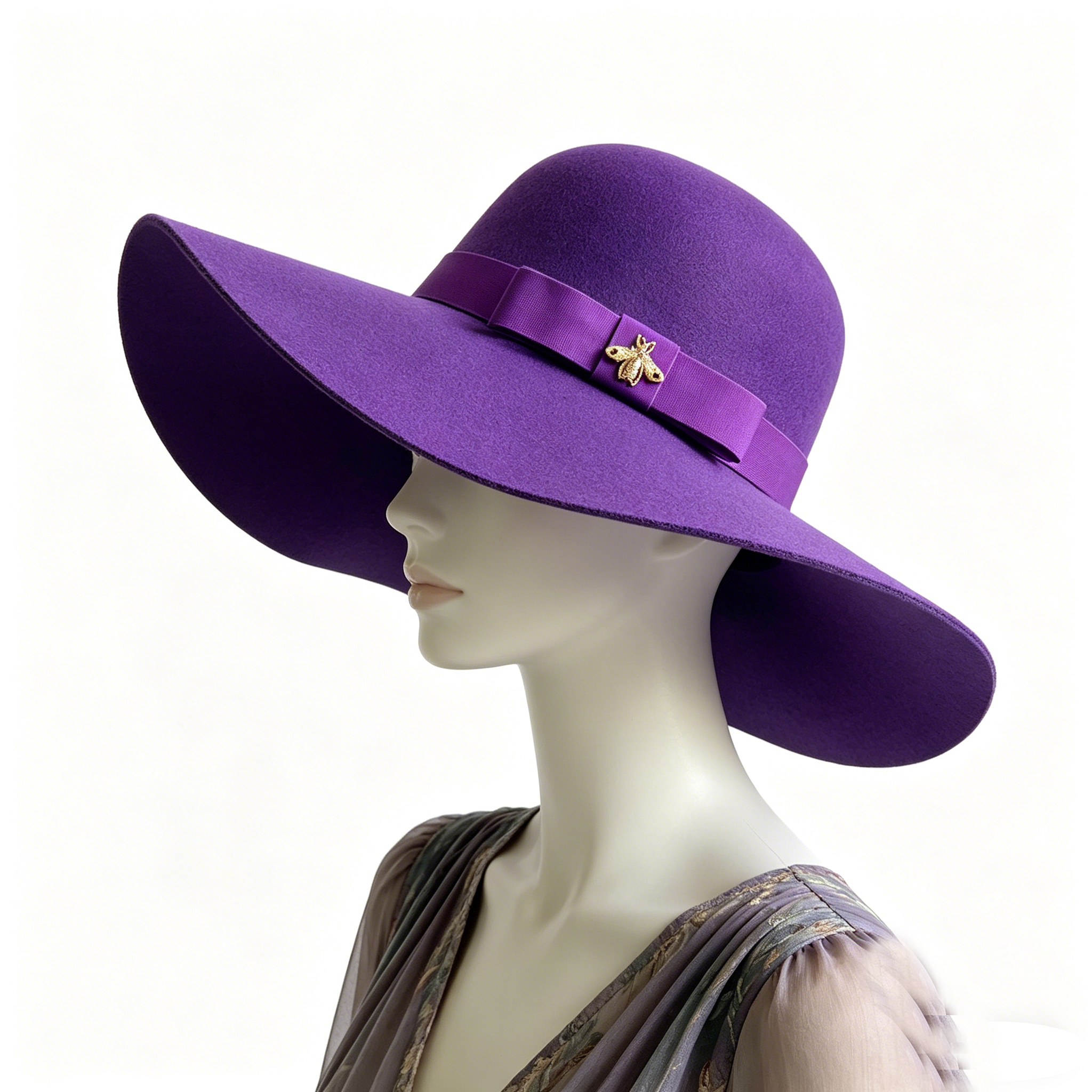 Women Fedora Hat Vintage Lady  - Hat Floppy Wide บทวิจารณ์และราคา