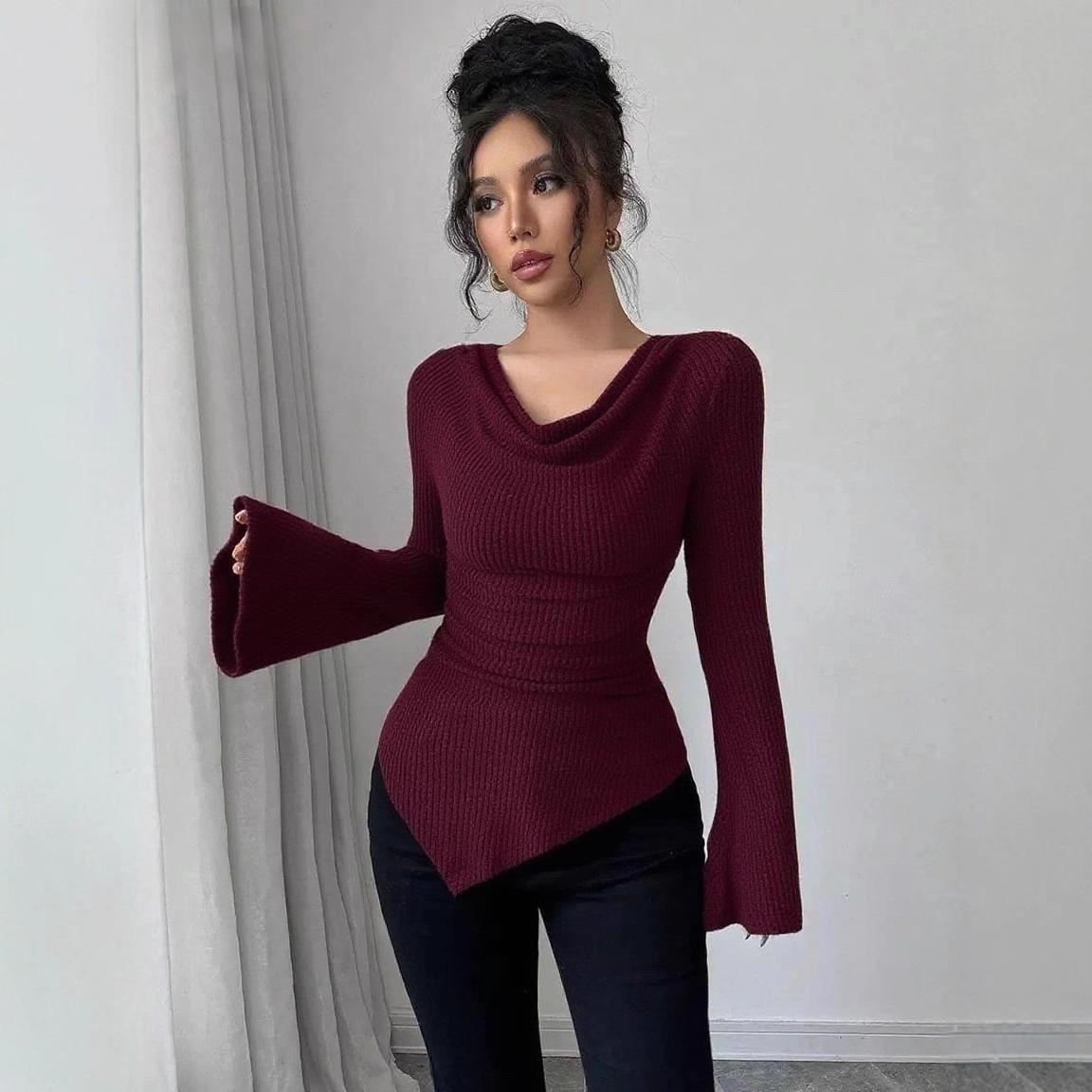 Women's Blouse Longsleeve Soli - Blouse Off Shoulder บทวิจารณ์และราคา