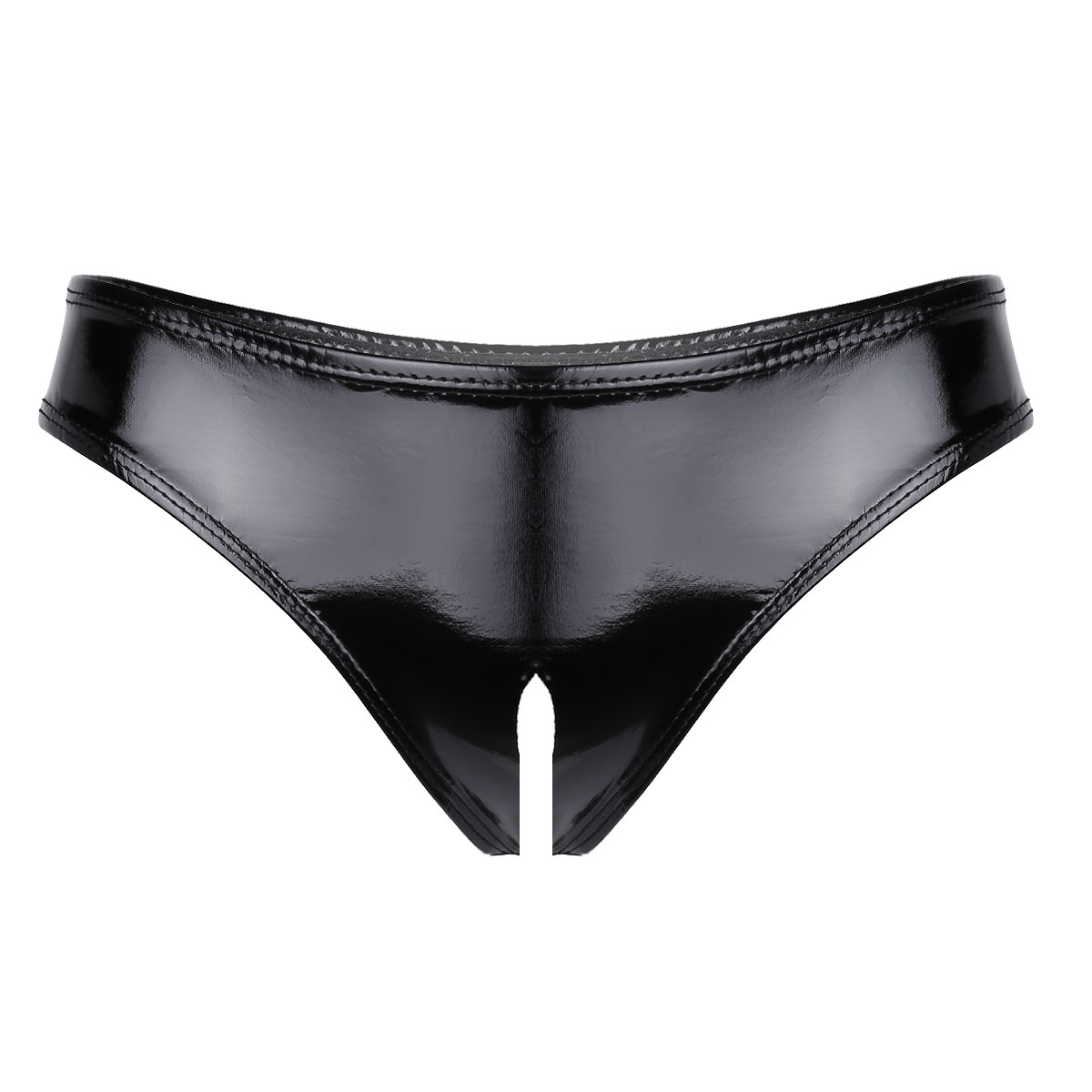 Womens Patent Leather Lingerie - Bralette Triangle Set บทวิจารณ์และราคา