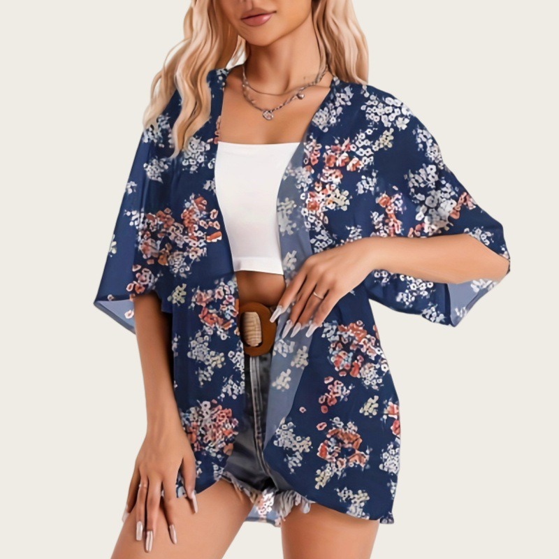 Swimsuit Woman 2025 Kimono Car - Kimono Sheer Floral บทวิจารณ์และราคา