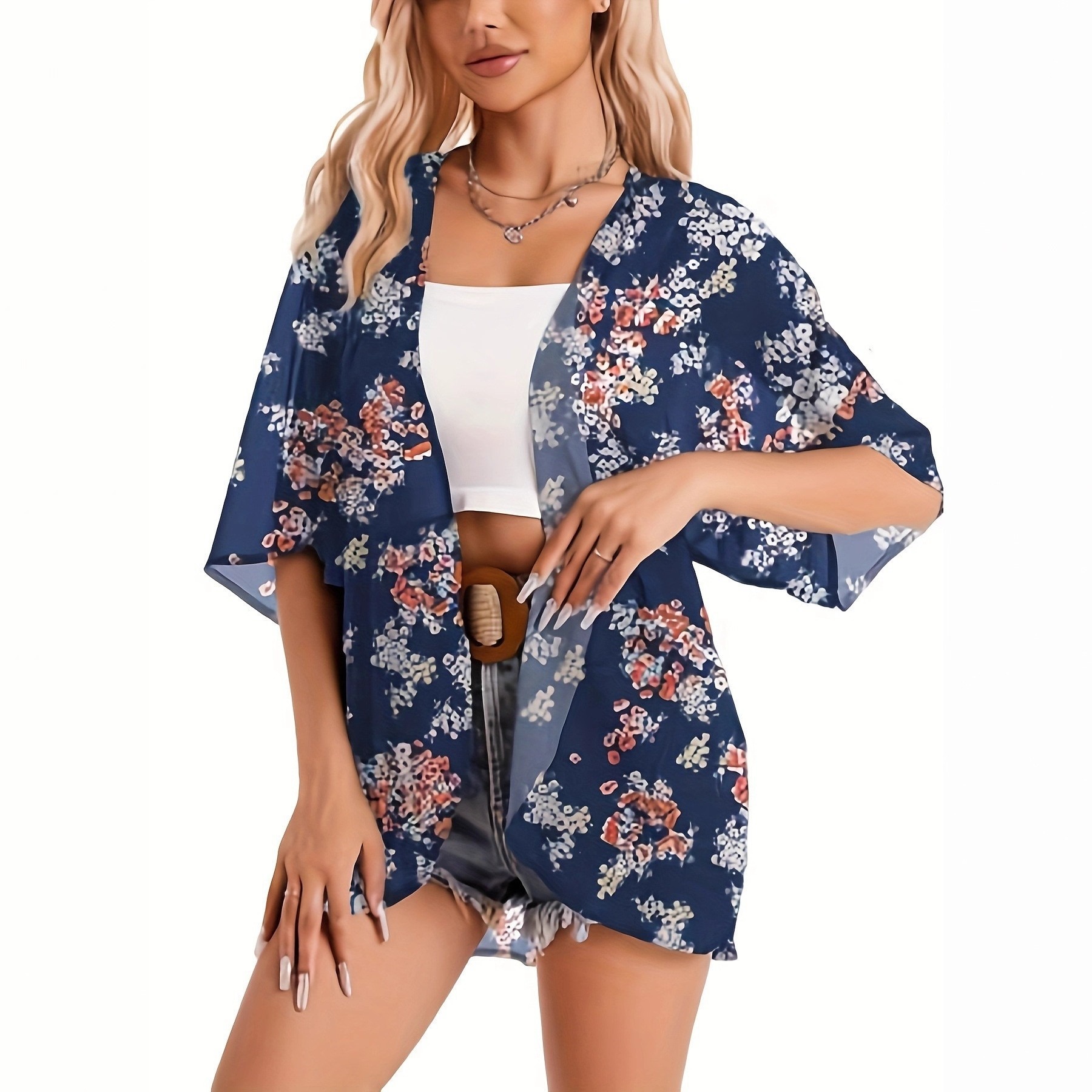 Swimsuit Woman 2025 Kimono Car - Kimono Sheer Floral บทวิจารณ์และราคา