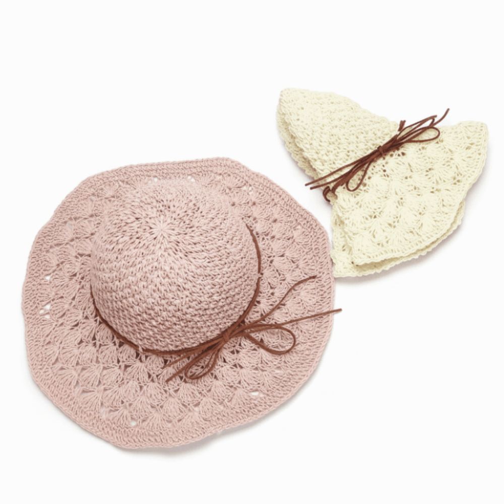 Handwoven Crochet Straw Hat Wi - Hat Floppy Wide บทวิจารณ์และราคา