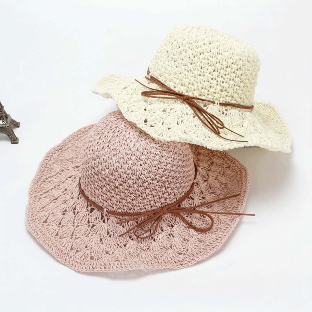Handwoven Crochet Straw Hat Wi - Hat Floppy Wide บทวิจารณ์และราคา
