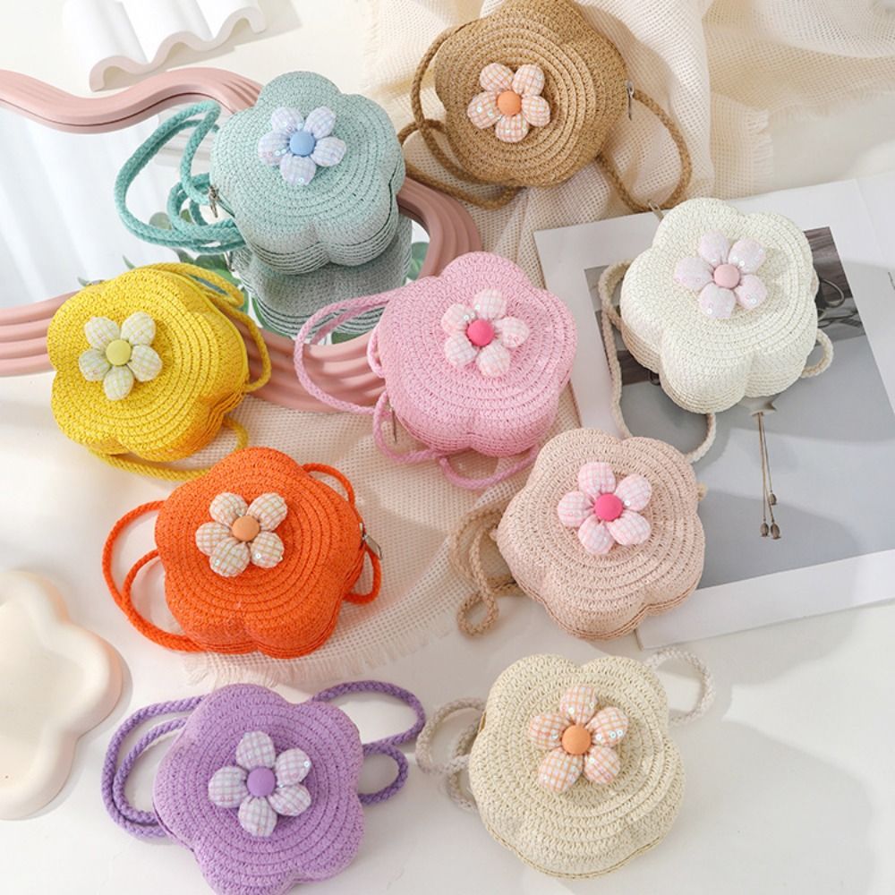 Children's Straw Small Shoulde - Tote Bag Beach บทวิจารณ์และราคา