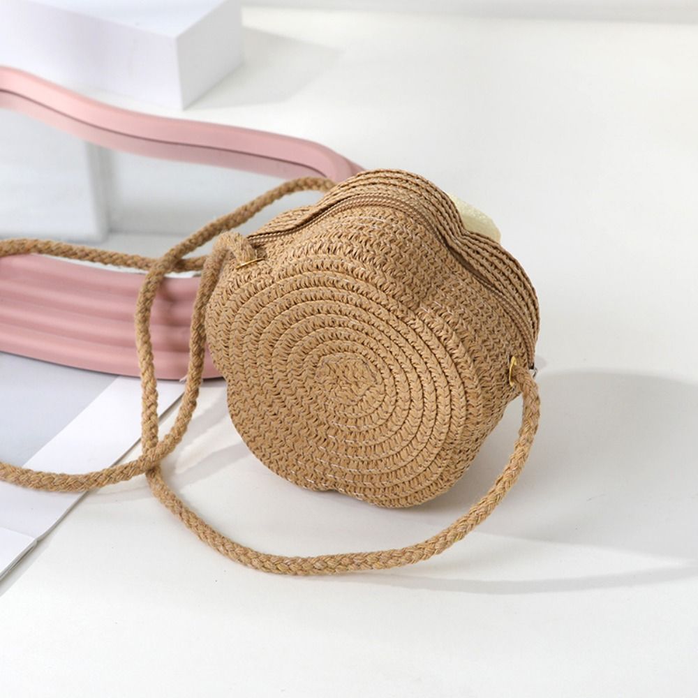 Children's Straw Small Shoulde - Tote Bag Beach บทวิจารณ์และราคา