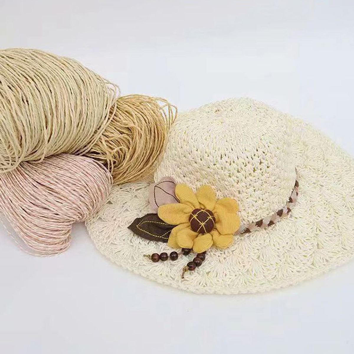 100g Raffia Straw Yarn Handmad - Crochet Bag Raffia บทวิจารณ์และราคา