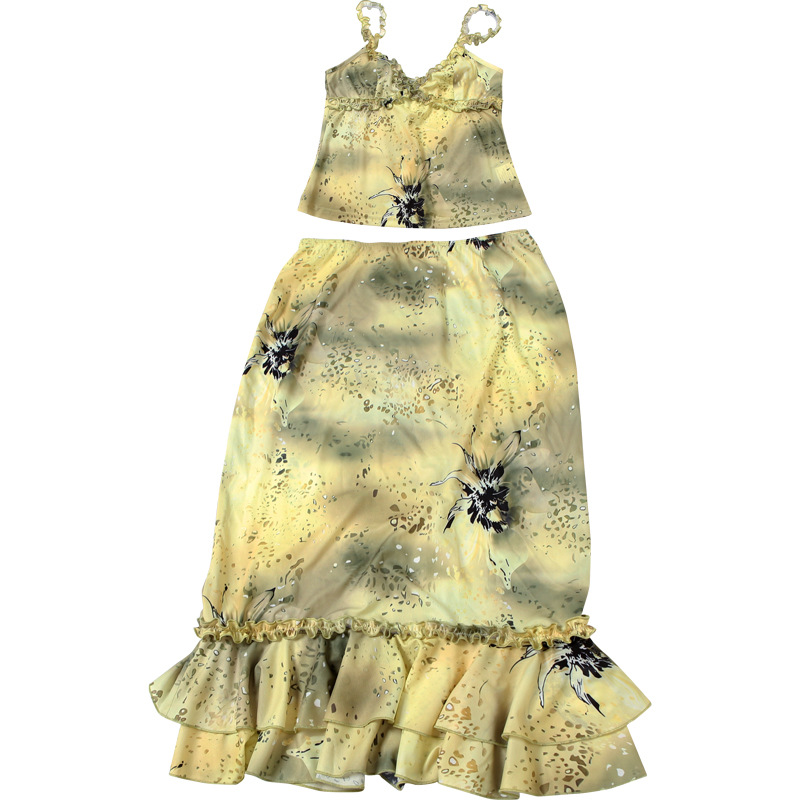 Women's Dress 2 Piece Floral P - Midi Skirt Floral บทวิจารณ์และราคา