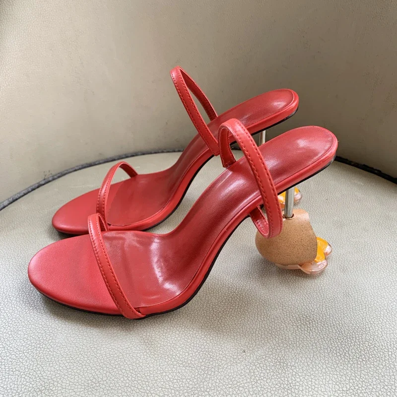 Summer Strappy Sandals Open To - Sandal Strappy Heeled บทวิจารณ์และราคา