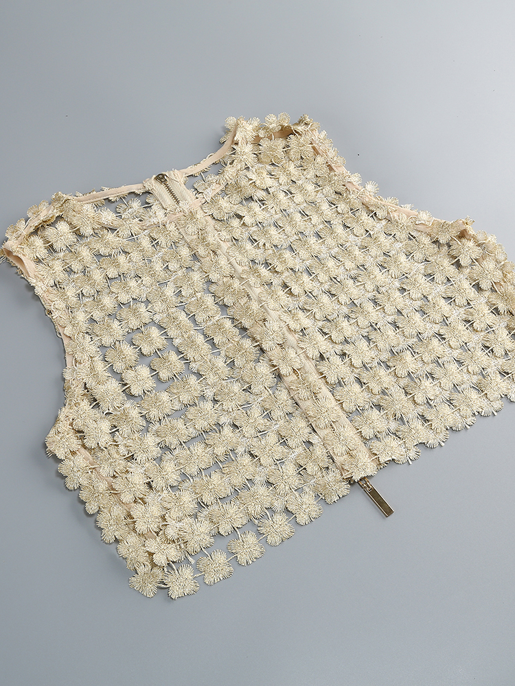 VC Stylish Beige Sleeveless Cr - Crop Top Crochet บทวิจารณ์และราคา