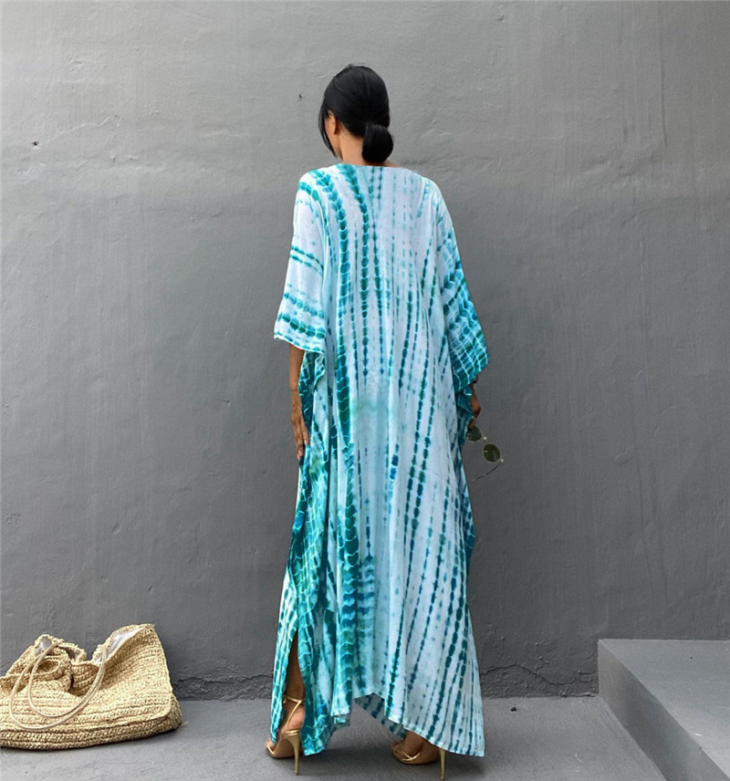 Plus Size Women Beachwear Long - Cover Up Kaftan บทวิจารณ์และราคา