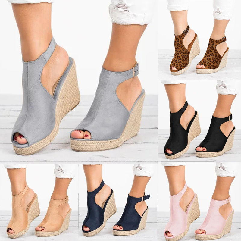Heeled Sandals for Women Summe - Wedge Espadrille Women บทวิจารณ์และราคา