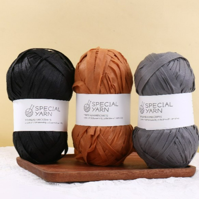 100g/pcs Raffia Flat Yarn for  - Crochet Bag Raffia บทวิจารณ์และราคา