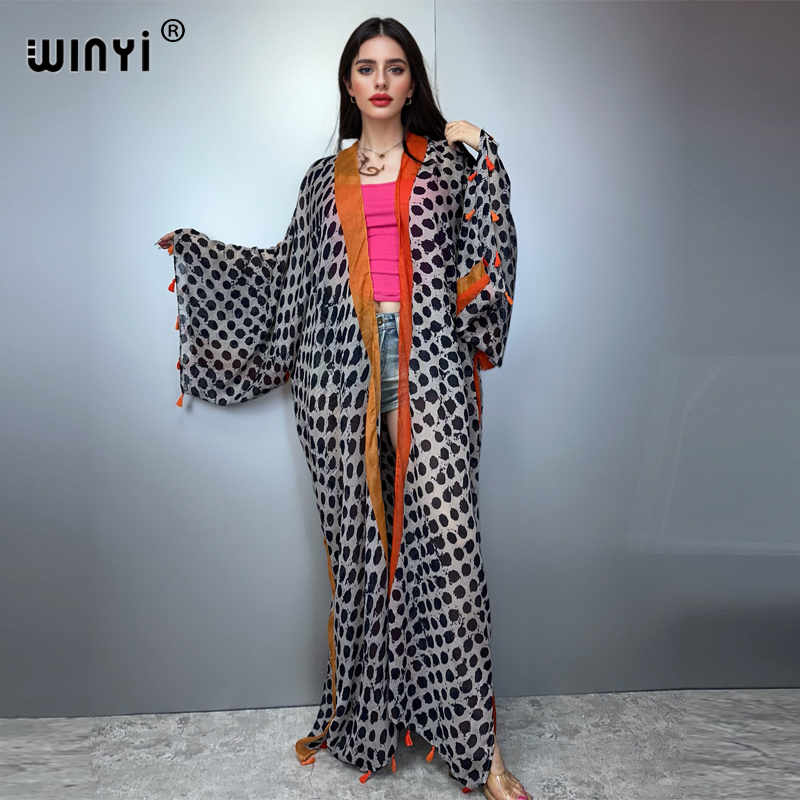 WINYI summer outfit kimono Ame - Cover Up Kaftan บทวิจารณ์และราคา
