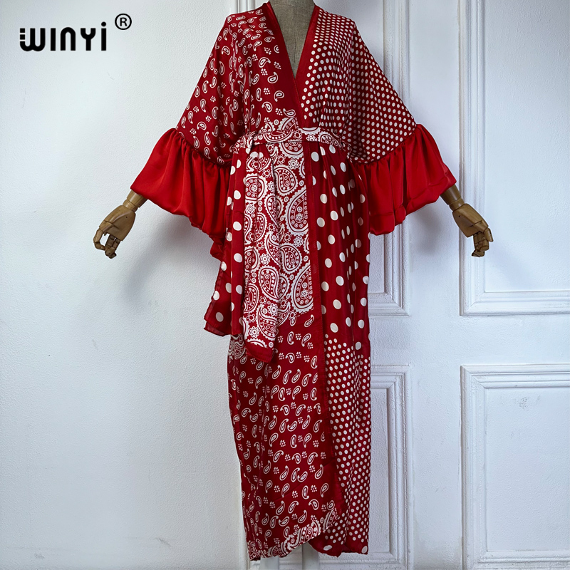 WINYI Summer Kimono party dres - Cover Up Kaftan บทวิจารณ์และราคา