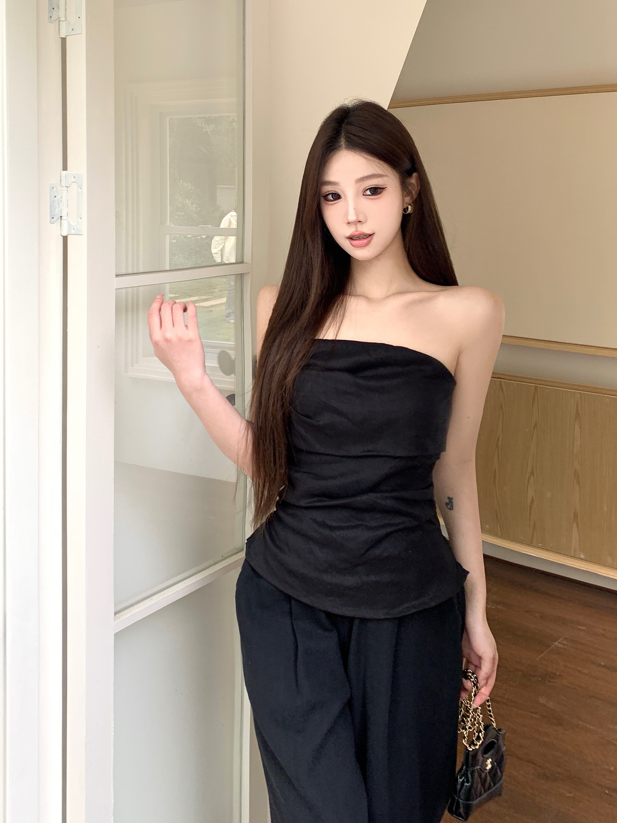 Elegant Cotton Linen Set Women - Linen Pant Wide บทวิจารณ์และราคา