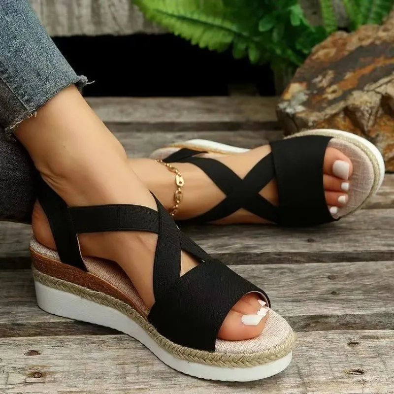 Women's Platform Wedge Sandals - Wedge Espadrille Women บทวิจารณ์และราคา