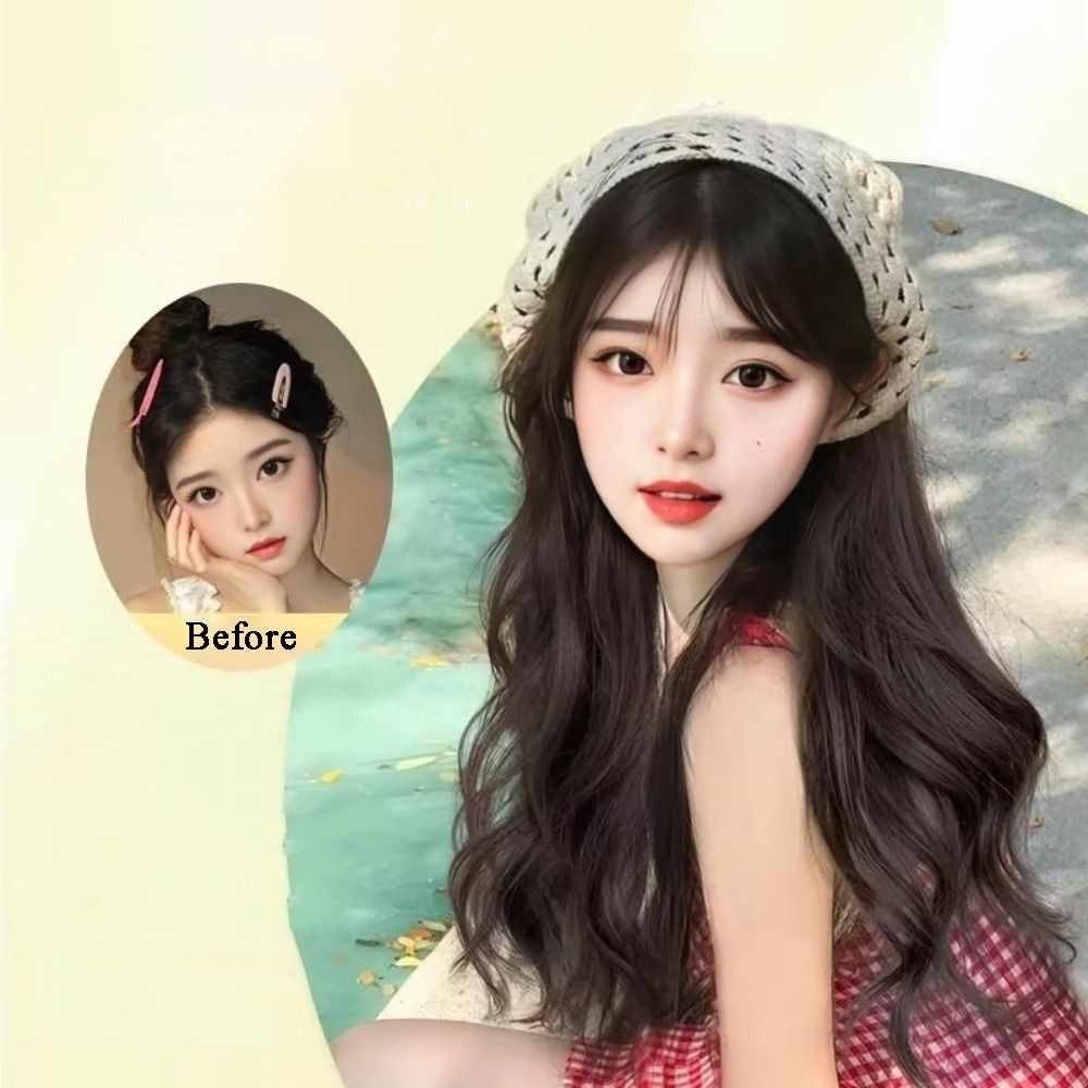 Fashion 65CM Wig Triangle Head - Headband Summer Knit บทวิจารณ์และราคา