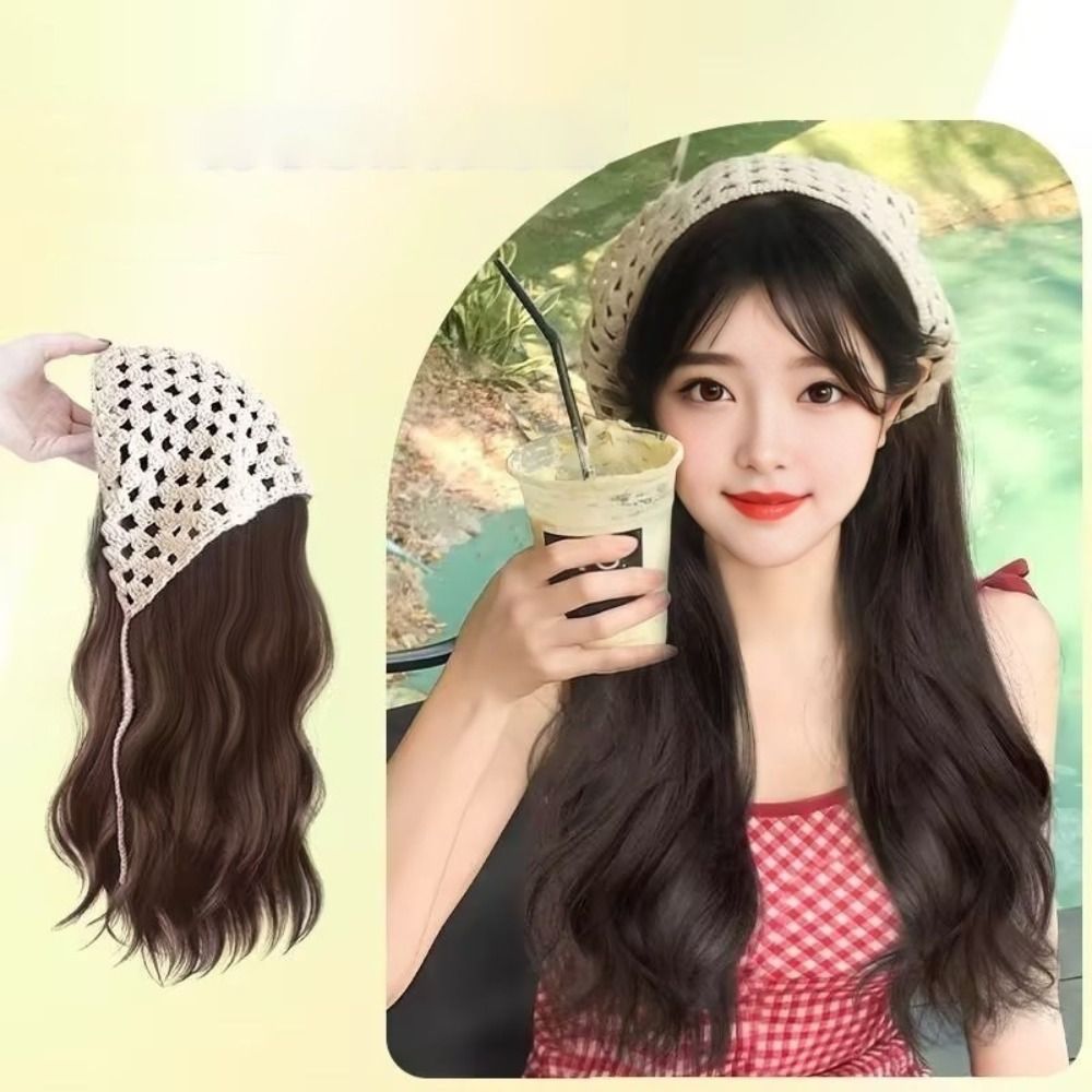 Fashion 65CM Wig Triangle Head - Headband Summer Knit บทวิจารณ์และราคา