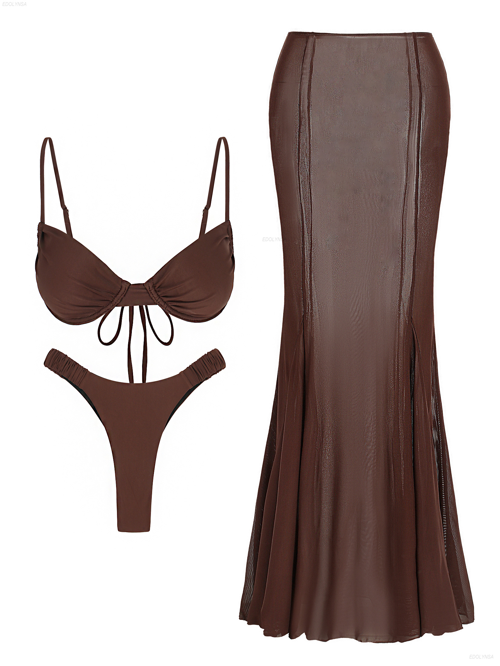 Ruched Bathing Suit with Cover - Swimsuit Bikini Ruched บทวิจารณ์และราคา
