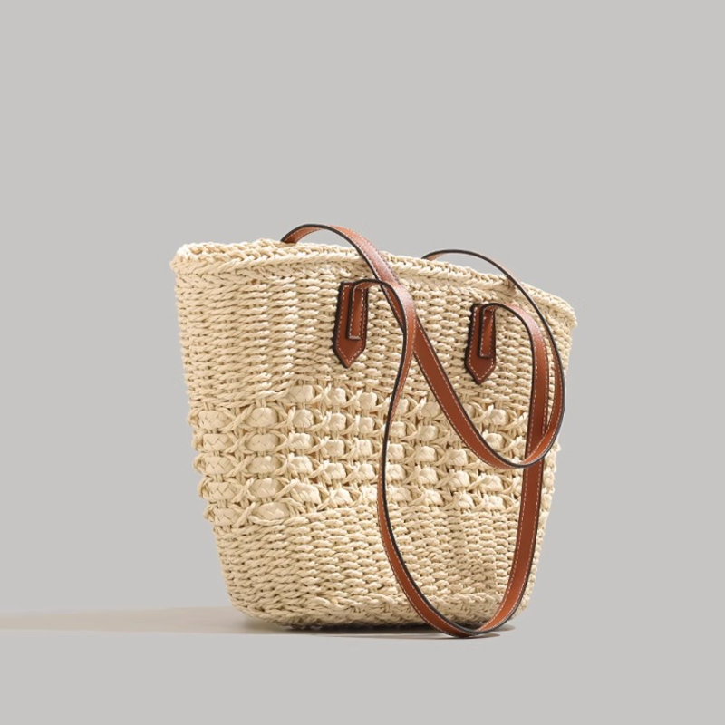 Extra-Large Foldable Straw Tot - Tote Bag Beach บทวิจารณ์และราคา