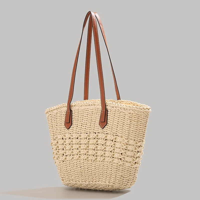 Extra-Large Foldable Straw Tot - Tote Bag Beach บทวิจารณ์และราคา
