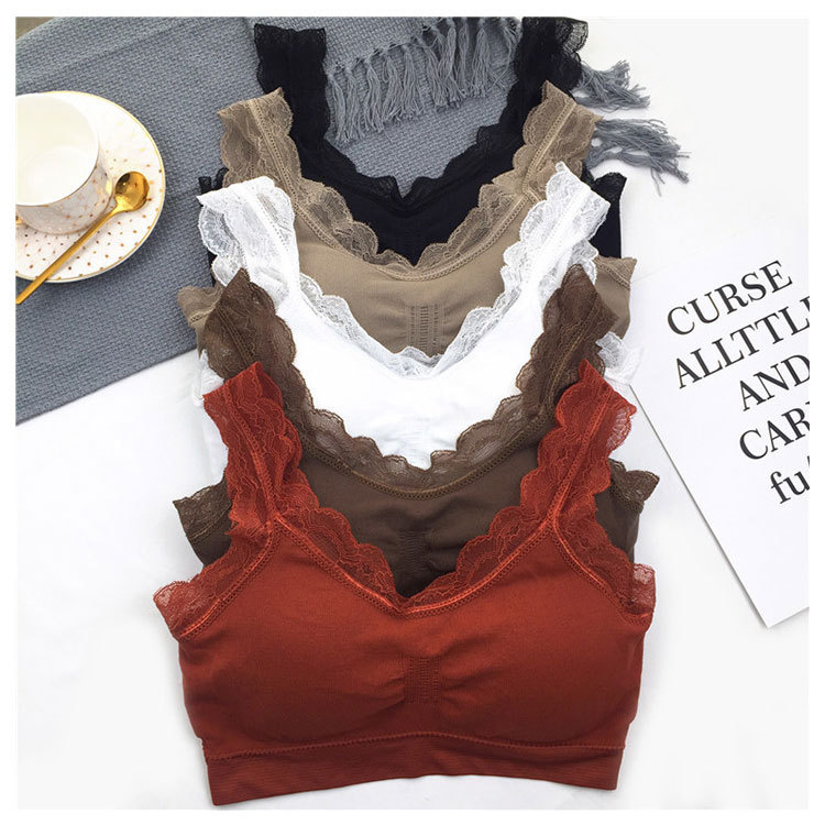 3D Sexy lace Lingerie Seamless - Bralette Triangle Set บทวิจารณ์และราคา