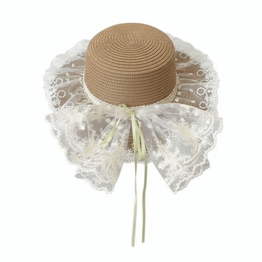 Floppy Lace Bow Sun Hat Breath - Hat Floppy Wide บทวิจารณ์และราคา