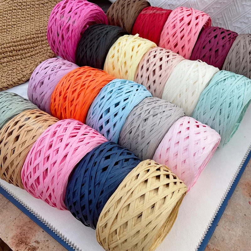 180m raffia Yarn paper Grass f - Crochet Bag Raffia บทวิจารณ์และราคา