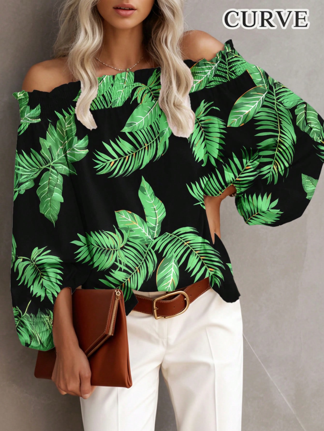 Plus Size New Women's Casual F - Blouse Off Shoulder บทวิจารณ์และราคา