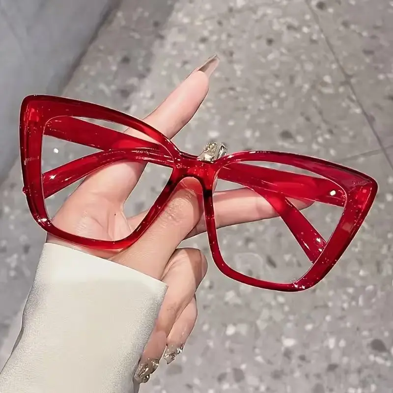 1Pc Fashionable Cat-Eye Glasse - Sunglasses Cat Eye บทวิจารณ์และราคา