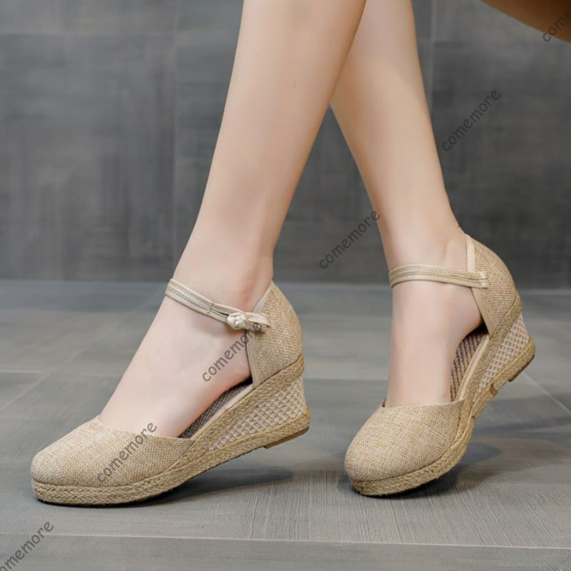 Comemore Sandals High Heel Sum - Wedge Espadrille Women บทวิจารณ์และราคา