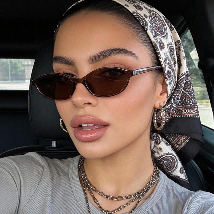 Fashion Oval Simple Literary S - Sunglasses Cat Eye บทวิจารณ์และราคา