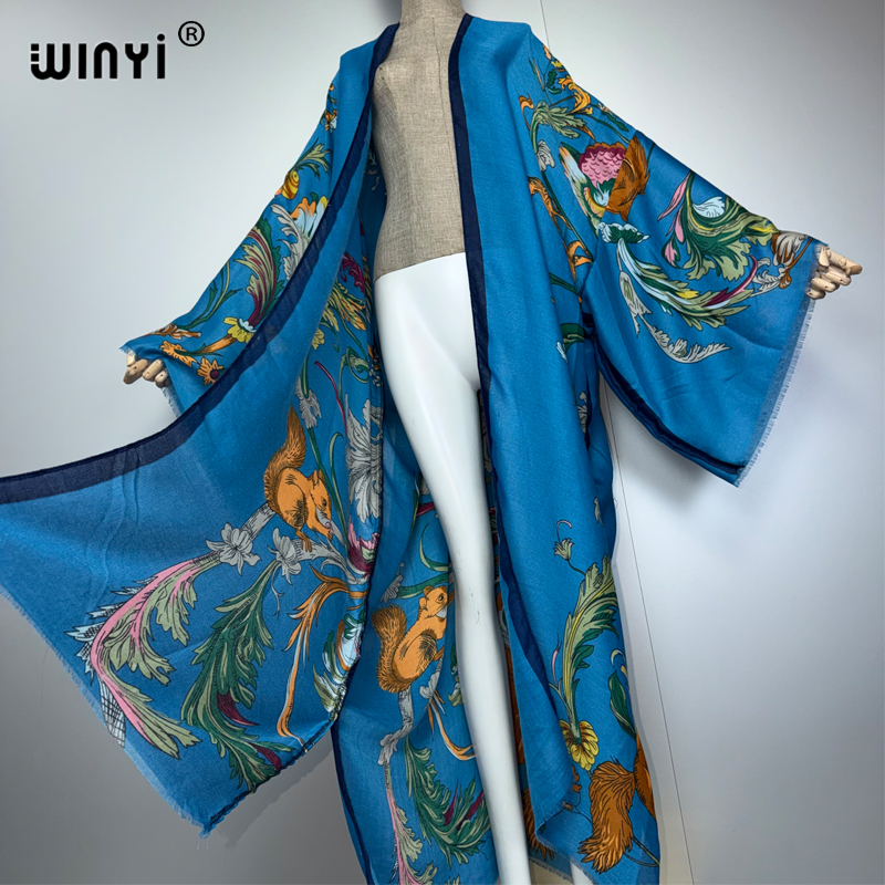 WINYI Africa boho kimono maxi  - Cover Up Kaftan บทวิจารณ์และราคา