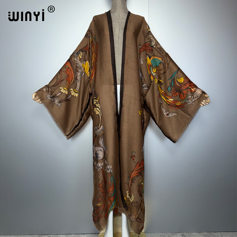 WINYI Africa boho kimono maxi  - Cover Up Kaftan บทวิจารณ์และราคา