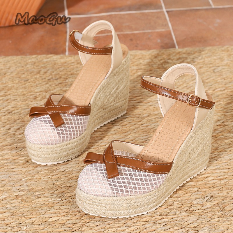 Size42 Women's Mesh Bow Espadr - Wedge Espadrille Women บทวิจารณ์และราคา