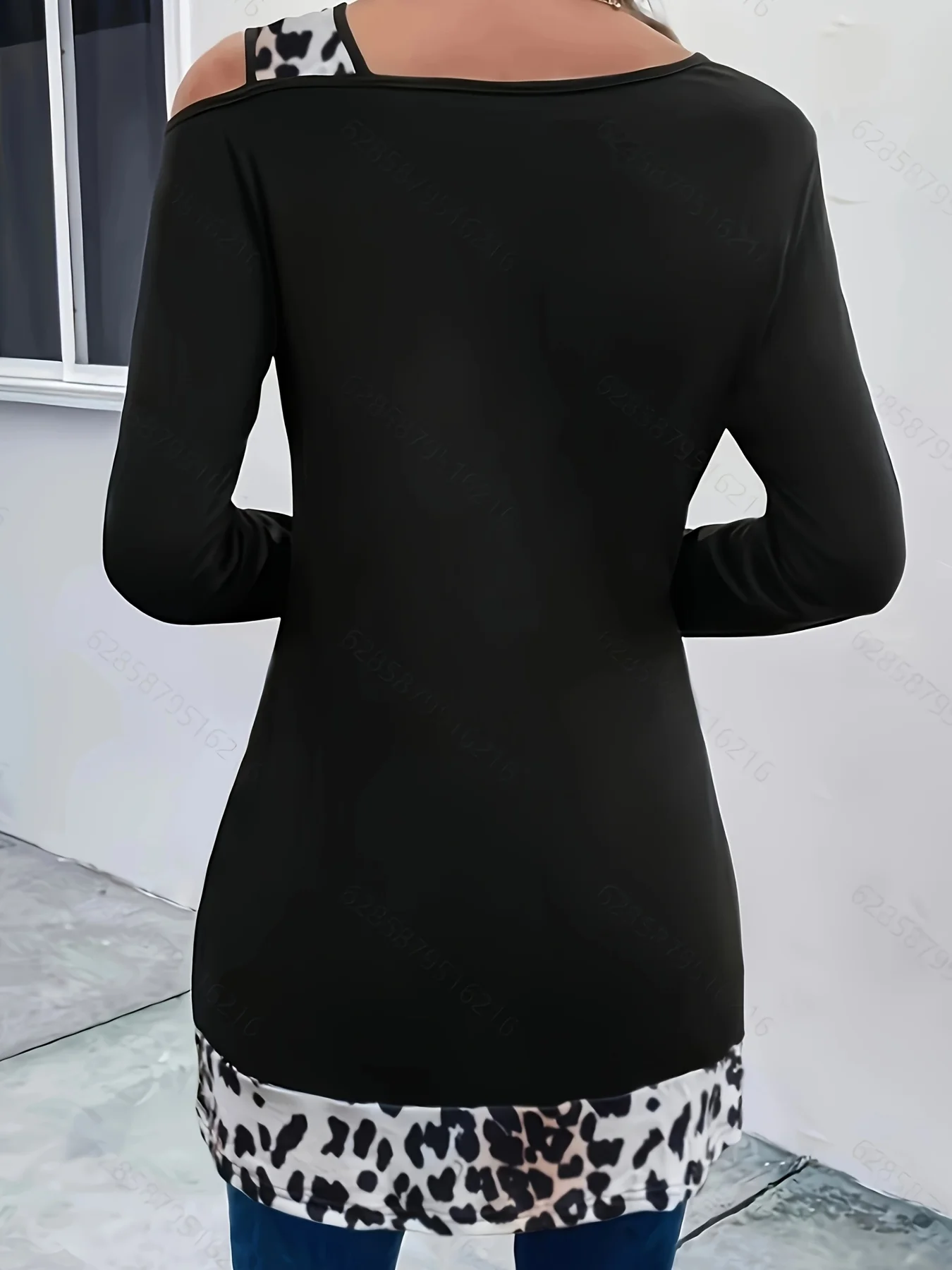 Plus Size 1XL-5XL Women's Fash - Blouse Off Shoulder บทวิจารณ์และราคา
