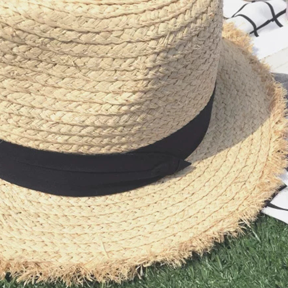 new Wide Brim Raffia Sun Hat f - Hat Floppy Wide บทวิจารณ์และราคา