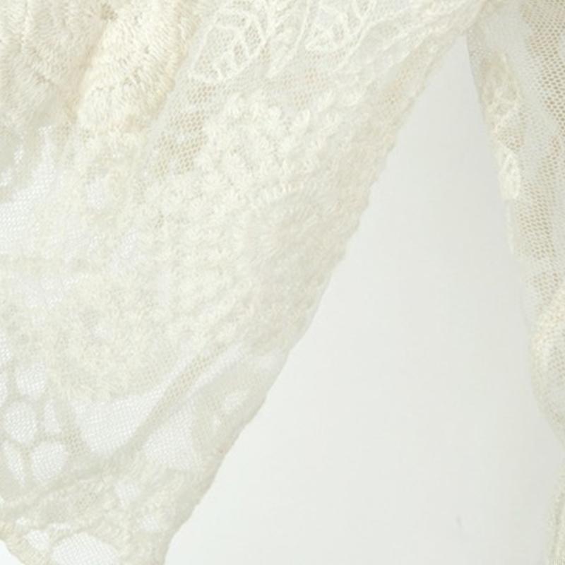 Women Lace Open Front Kimono C - Kimono Sheer Floral บทวิจารณ์และราคา
