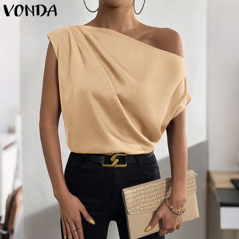 Plus Size 5XL VONDA Women Blou - Blouse Off Shoulder บทวิจารณ์และราคา