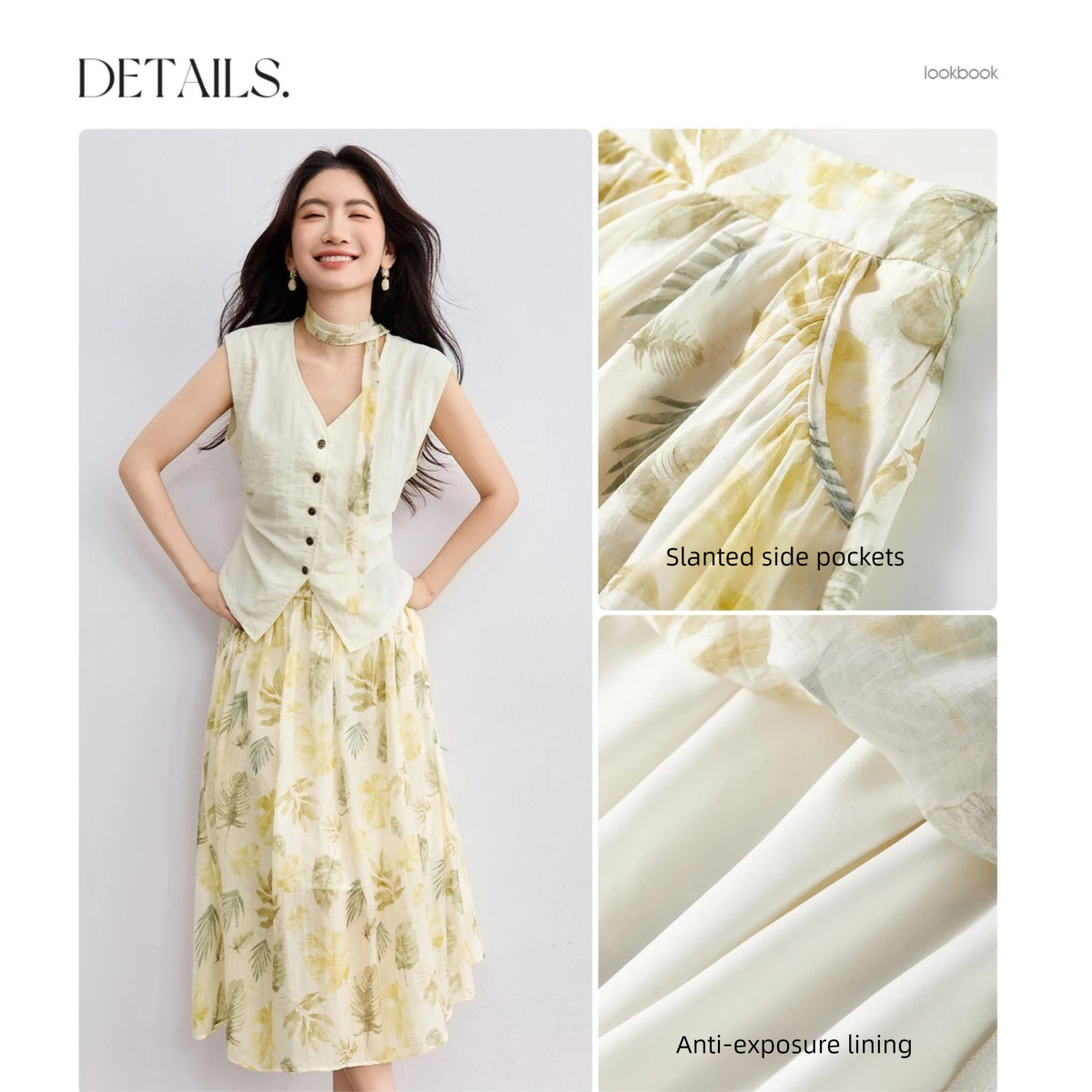 SENTUBILA Elegant Skirt Holida - Midi Skirt Floral บทวิจารณ์และราคา