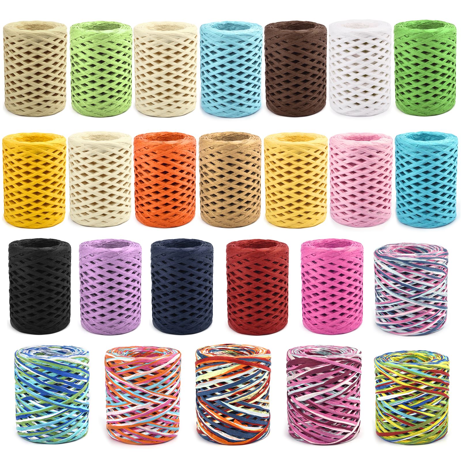 100M Natural Raffia Straw Yarn - Crochet Bag Raffia บทวิจารณ์และราคา