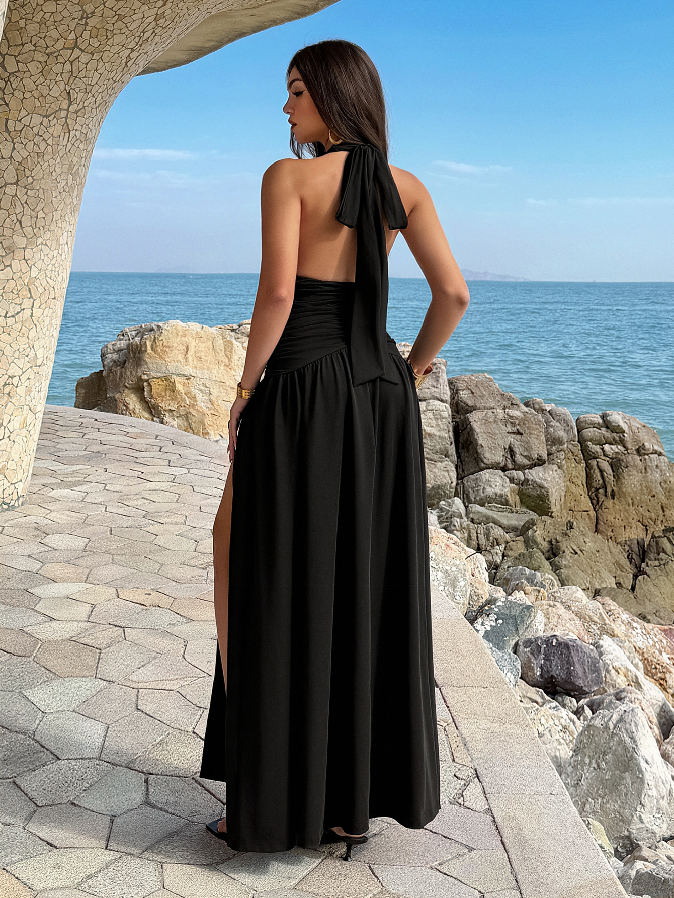 Women's Dress 2 Colors Halter  - Maxi Dress Halter บทวิจารณ์และราคา