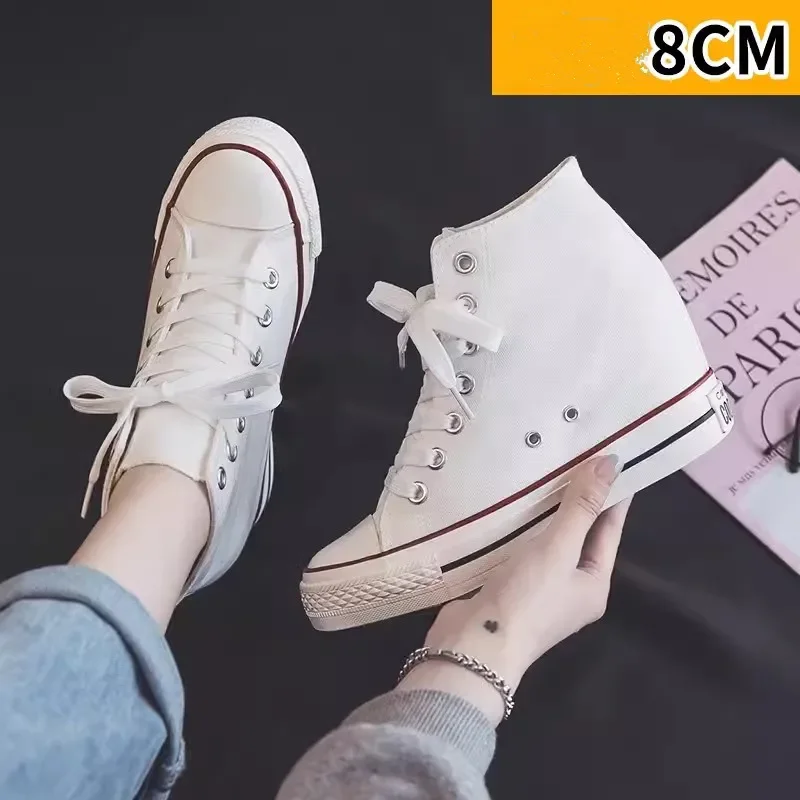 High 8cm Platform Canvas Shoes - Wedge Espadrille Women บทวิจารณ์และราคา