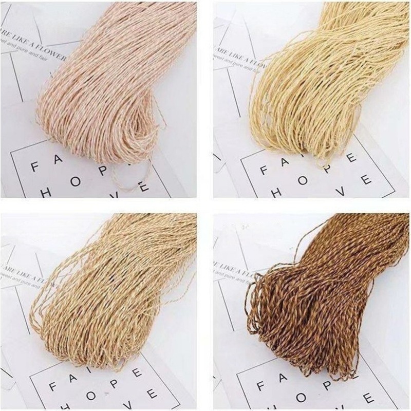 200g 2ply Cotton Raffia Yarn f - Crochet Bag Raffia บทวิจารณ์และราคา