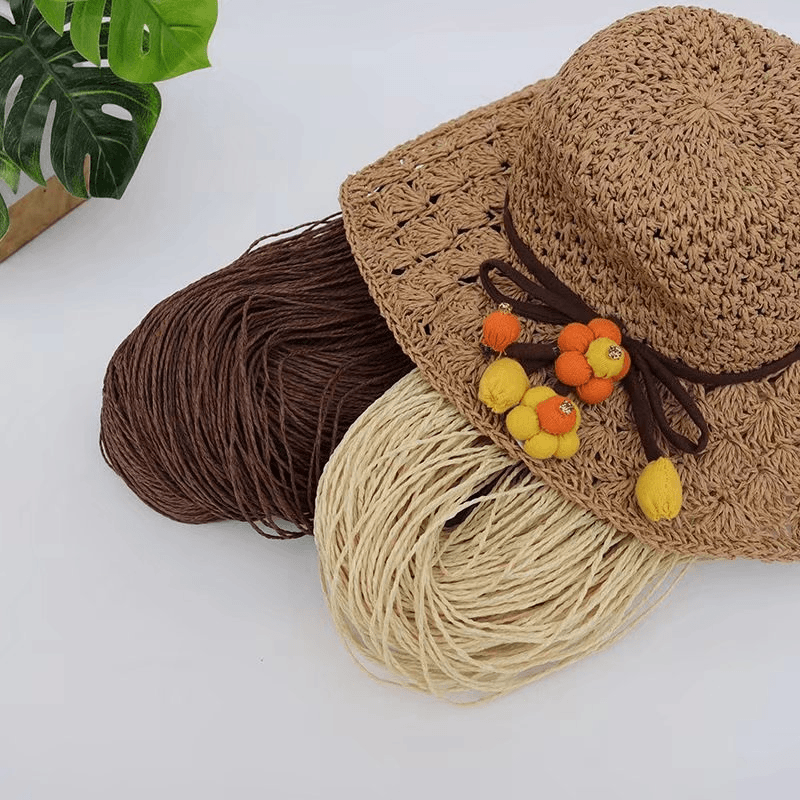 200g 2ply Cotton Raffia Yarn f - Crochet Bag Raffia บทวิจารณ์และราคา