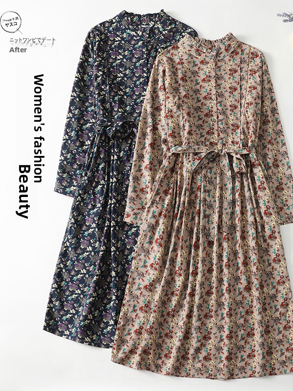 Elegant Floral Print A-Line Dr - Midi Skirt Floral บทวิจารณ์และราคา