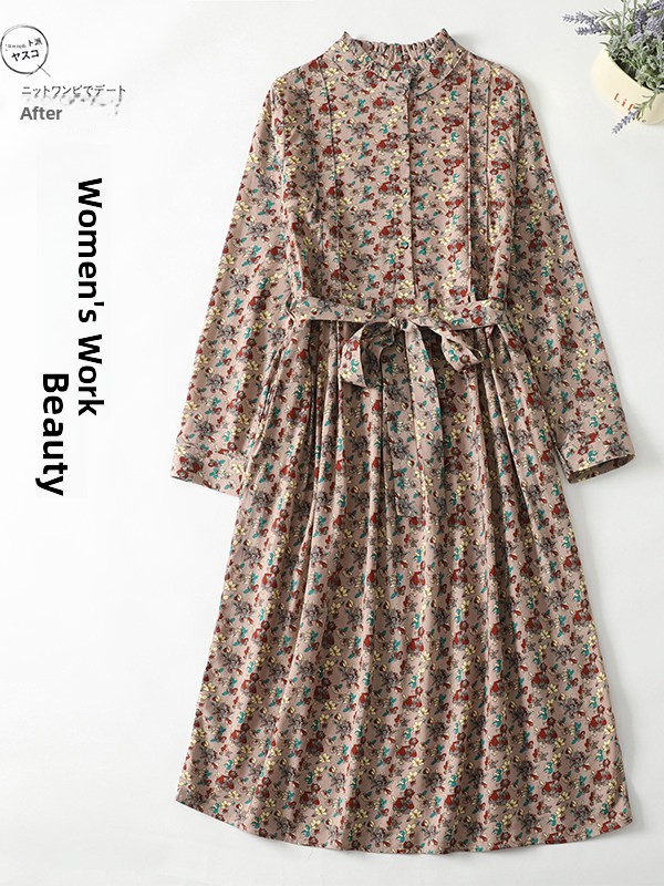 Elegant Floral Print A-Line Dr - Midi Skirt Floral บทวิจารณ์และราคา