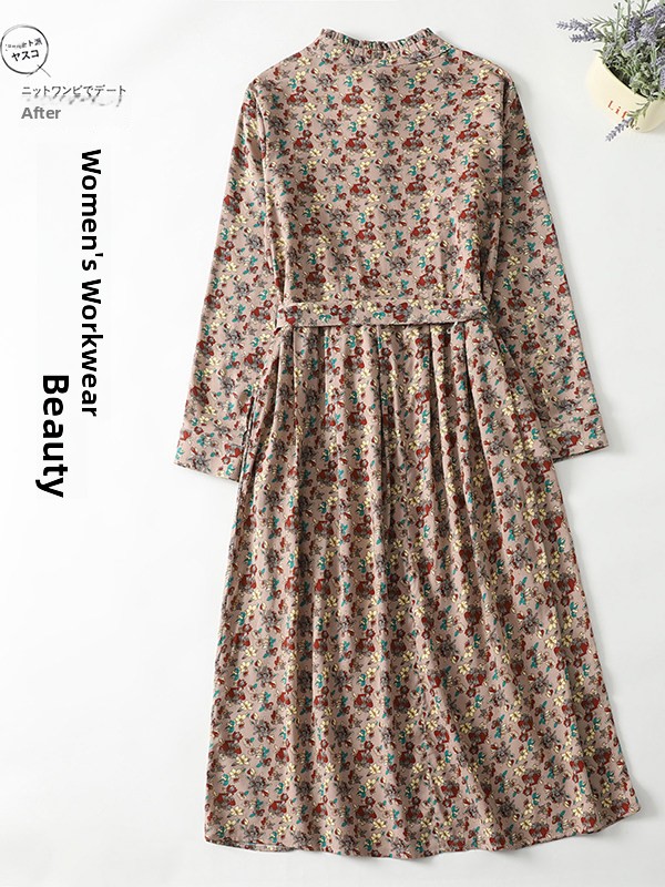 Elegant Floral Print A-Line Dr - Midi Skirt Floral บทวิจารณ์และราคา