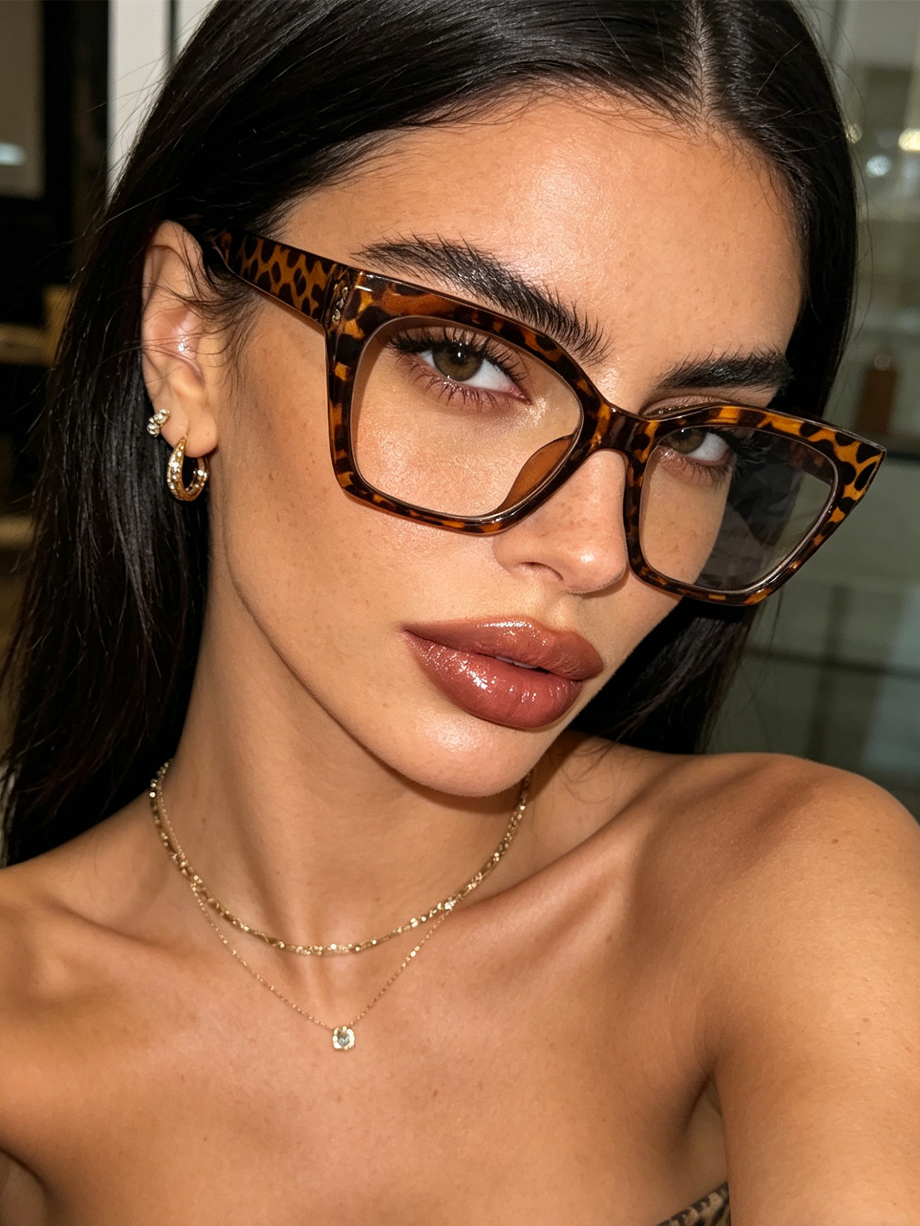 1Pc High-End Leopard Print Cat - Sunglasses Cat Eye บทวิจารณ์และราคา